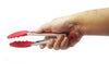 The hölm set of 3 Heavy Duty, Non-stick, Stainless Steel Kitchen Tongs Red (7, 9, 12 Inch)